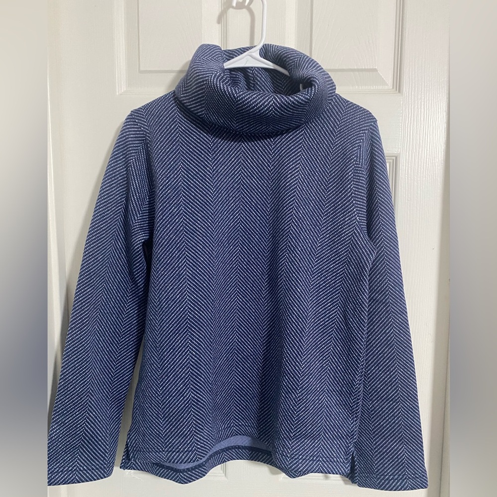 NWT J. Crew Factory Navy Herringbone Turtleneck Sweater